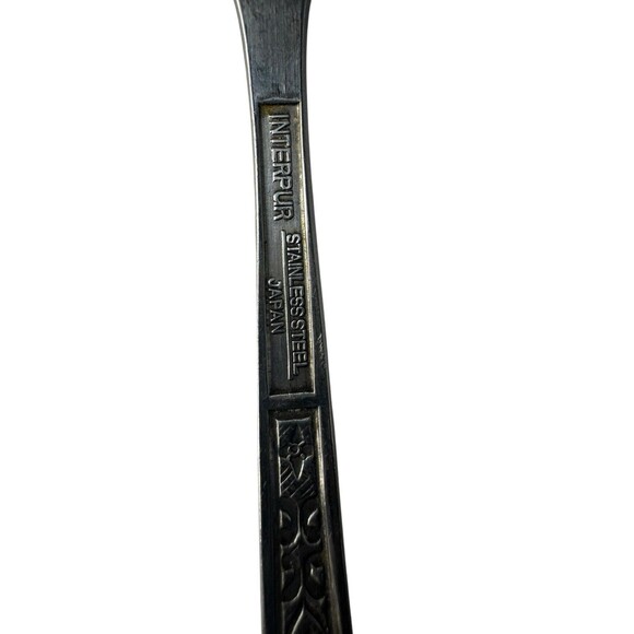 VTG INTERPUR Florenz Stainless Flatware Korea Floral Daisy Fleur de Lis Lot (13) - Picture 10 of 16